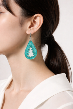 Christmas tree earrings