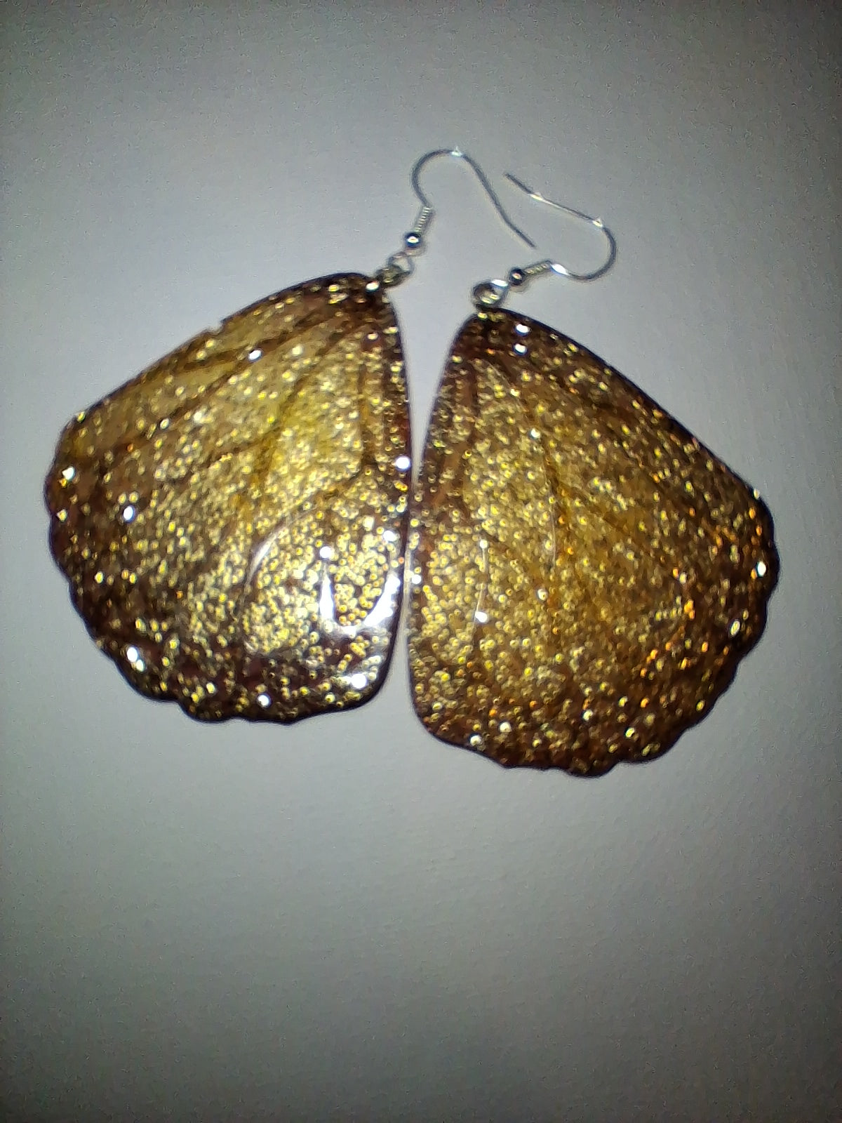 Brown/yellow Butterfly earrings