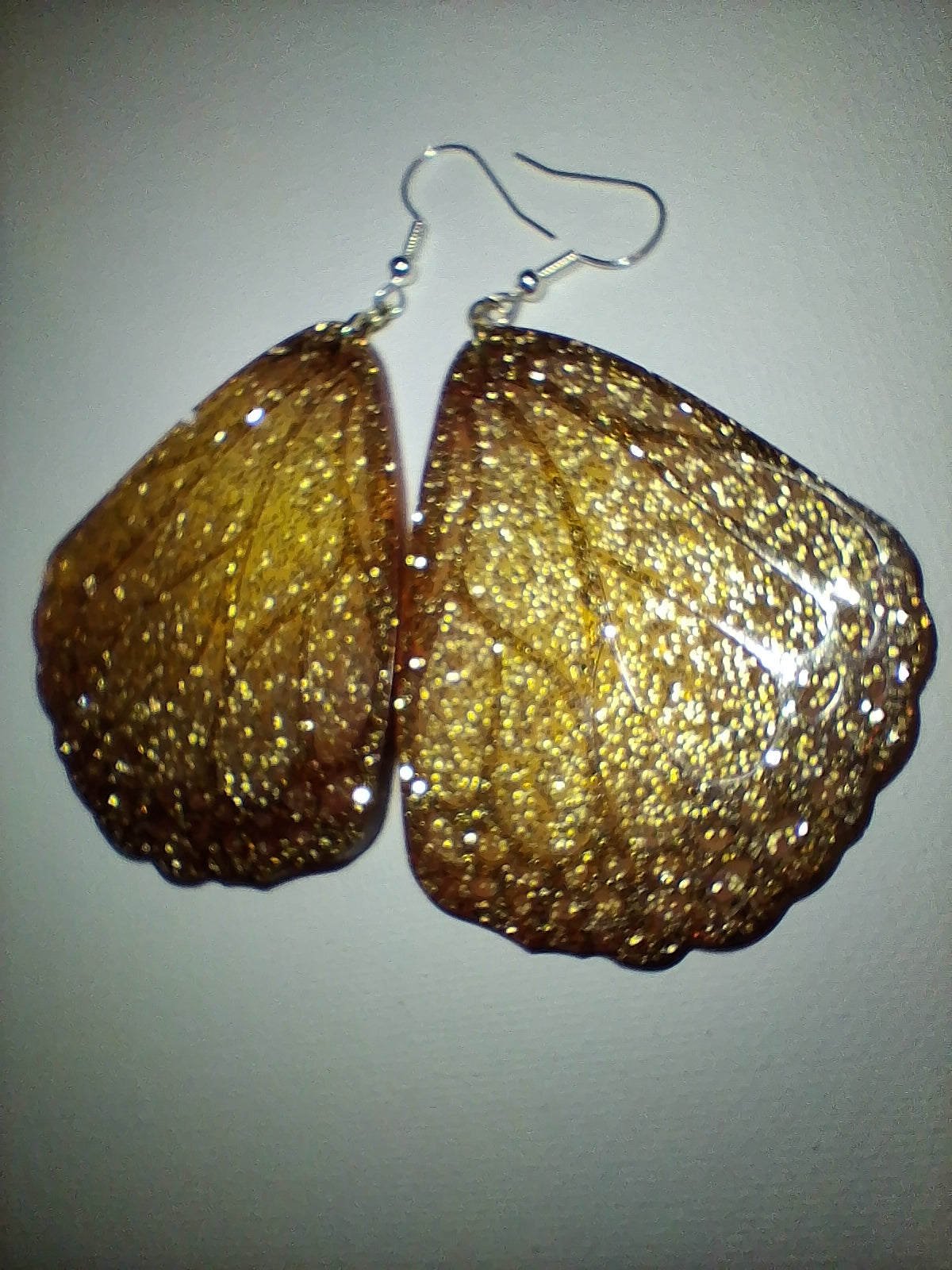 Brown/yellow Butterfly earrings