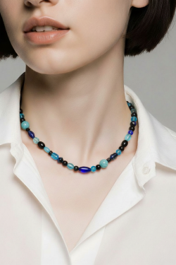 Blue necklace