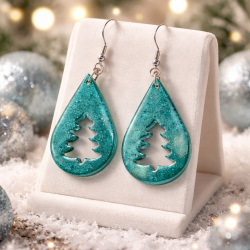 Christmas tree earrings