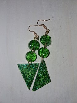 Green earrings