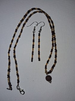 Brown and Gold Jewelry set