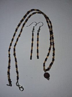 Brown and Gold Jewelry set