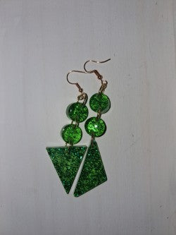 Green earrings
